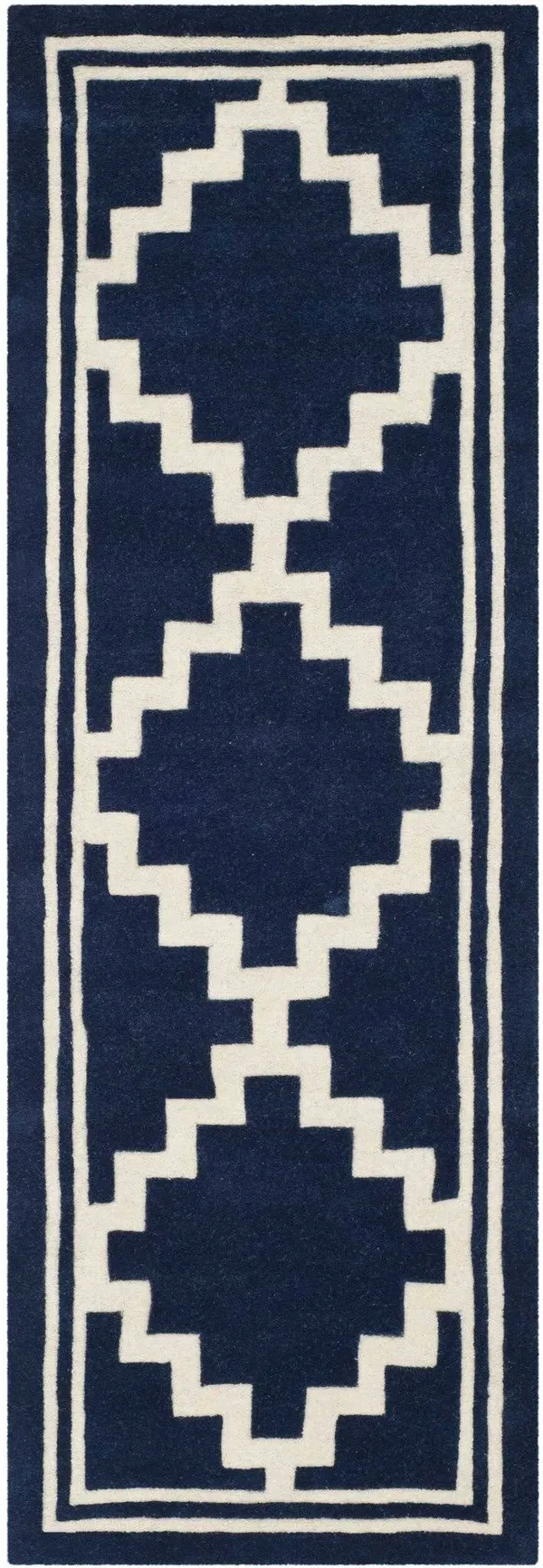 Safavieh Chatham Navy & Ivory 5& x 5& Square Rug