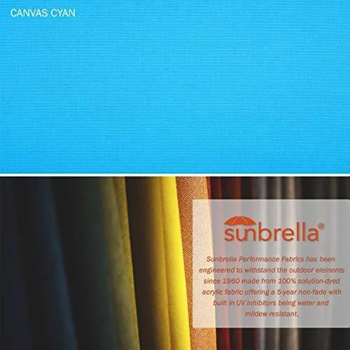 California Umbrella 9& Casa Series Patio Umbrella Sunbrella Canvas Cyan Fabric