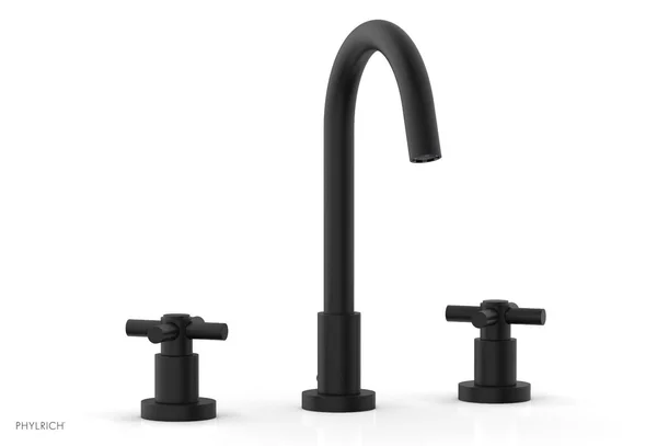 Phylrich D134/040 Basic Satin Black Widespread Bathroom Faucet