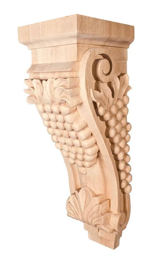 Hardware Resources - CORAA-3ALD - Large Grape Wood Corbel - Alder