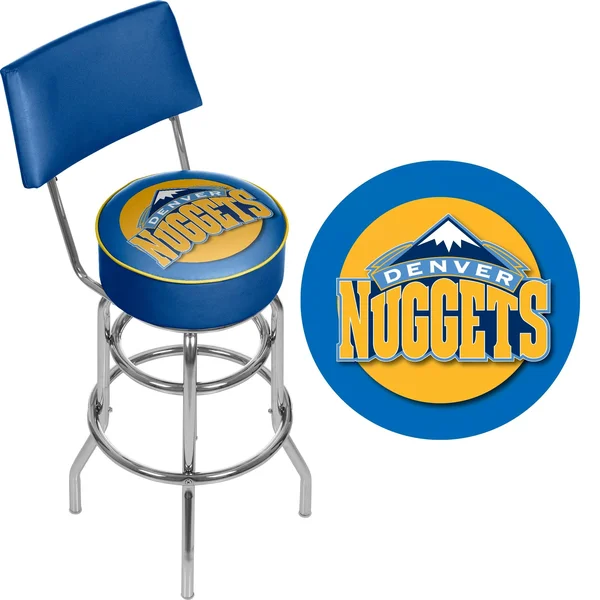 Trademark Denver Nuggets NBA Padded Swivel Bar Stool with Back