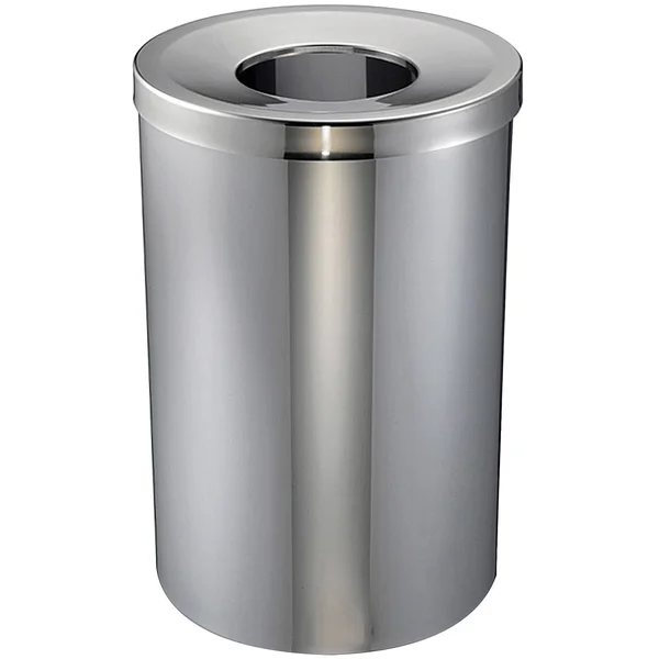 Genuine Joe Stainless Steel Trash Receptacle 30 Gal - Silver
