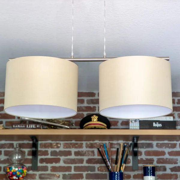 Kloss Two Drum Shade Pendant - 63 x 31.5 x 13.78 in