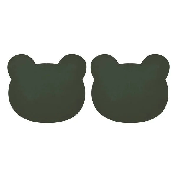 Liewood Gada Silicone Placemats - 2 Pack - Mr Bear Hunter Green