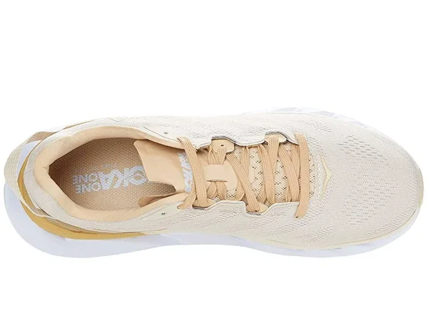 Hoka Women's Elevon 2 Road Running Shoes in Almond Milk/White - Size 5