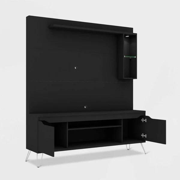 Manhattan Comfort Baxter 62.99 Freestanding Entertainment Center, Black