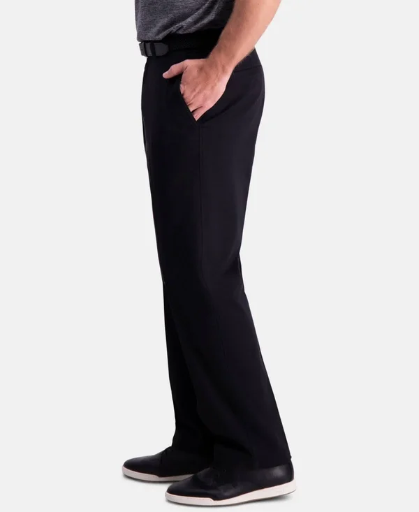 Haggar Men's Premium Comfort Khaki Flat Front Classic Fit Pant