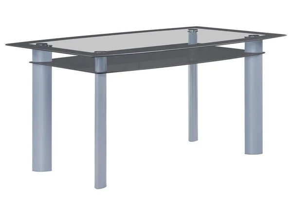 Echo Clear & Grey Glass/Metal Dining Table by Crown Mark