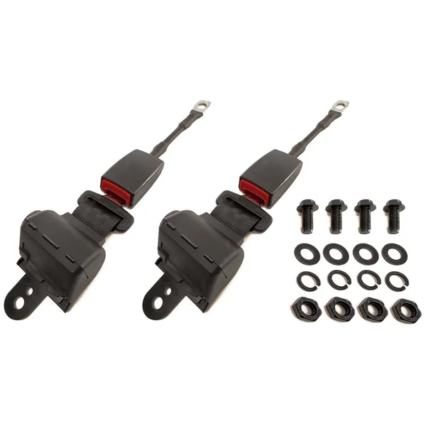 Golf Cart King (2) Universal Retractable Seat Belt Kit for Club Car - Yamaha, Ezgo Golf Cart