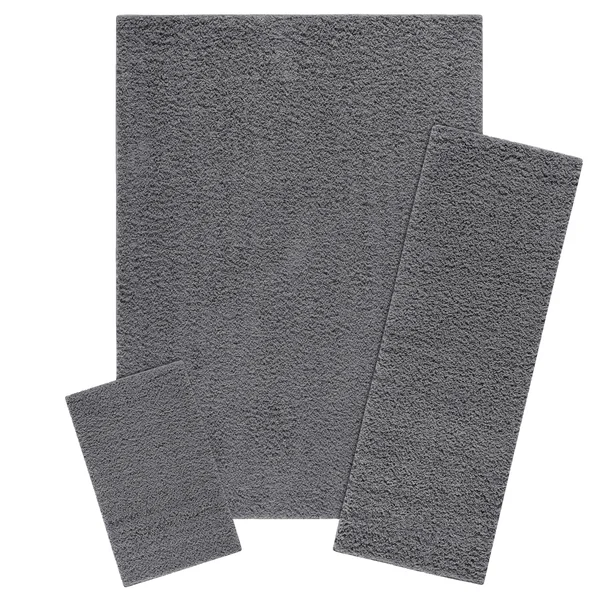 Mainstays Manchester Shag 3-Piece Area Rug Set, Gray