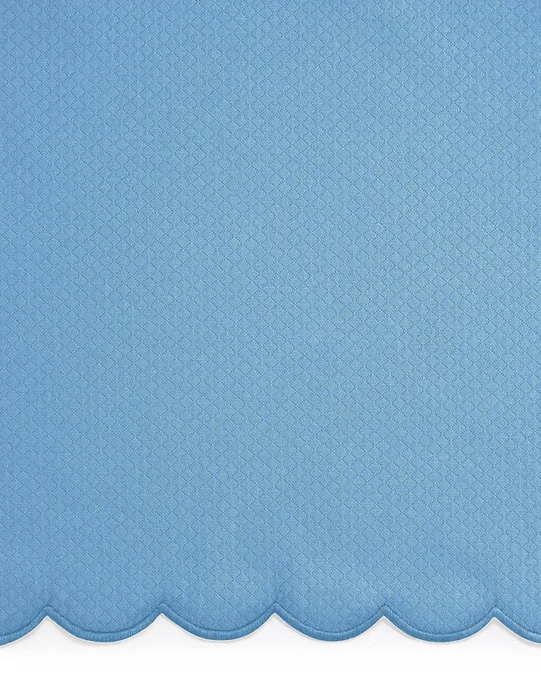 Matouk Savannah Gardens Table Linens - Oblong Table Cloth, Azure/Azure