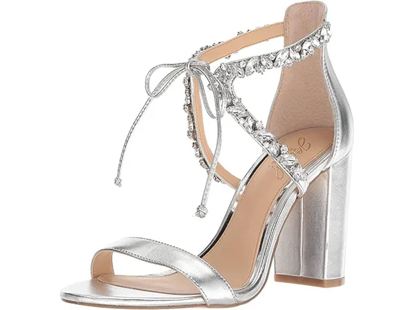 Jewel Badgley Mischka Thamar Women's Shoes Silver : 6 B
