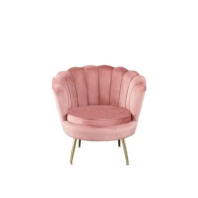 Barthold 32'' Wide Tufted Velvet Armchair Everly Quinn Fabric: Pink Velvet