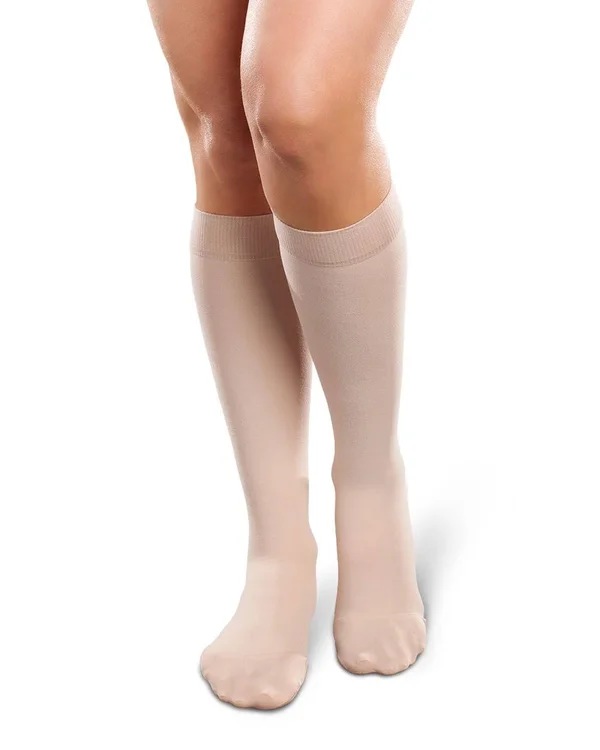 Therafirm Ease Opaque Women's 20-30mmHg Knee High, Medium Long, Cocoa
