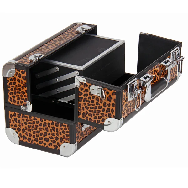 Shany Fantasy Collection Makeup Artists Cosmetics Train Case - Leopards Texture