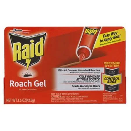 Raid 1.5 oz Roach Gel First Product with Indoxocarb Inactive Until ing, Size: Large
