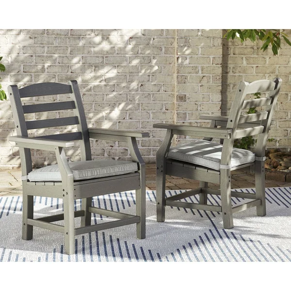 Visola - Gray - Arm Chair with Cushion (2/cn)