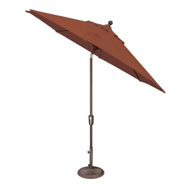 SimplyShade Catalina 9& Octagon Push Button Tilt Umbrella - Really Red - Solid - Olefin Canopy
