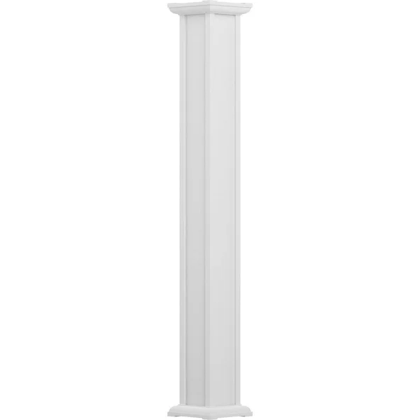 AFCO, Industries EA0812INPSAACAC 8x22 x 12& Endura-Aluminum Acadian Style Column, Square Shaft (FOR Post Wrap Installation), Non