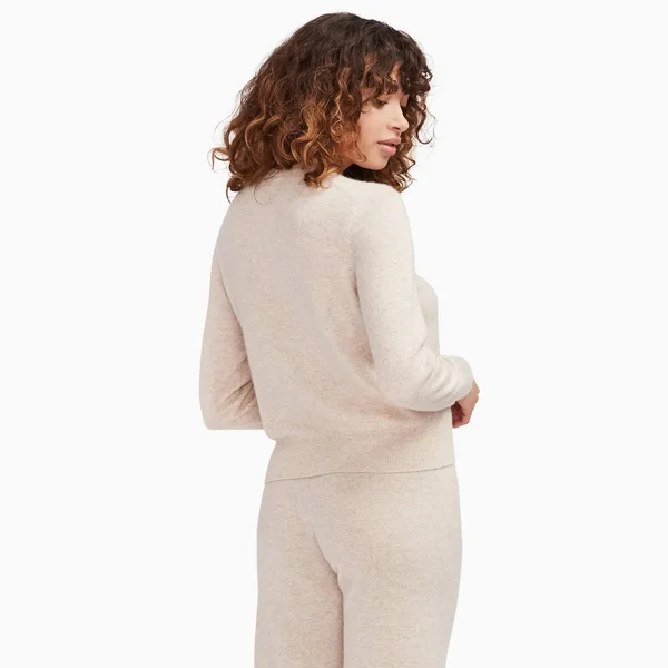 The Essential Cashmere Sweater Womens White, Xxs by NAADAM