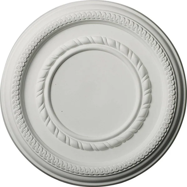Ekena Millwork CM12FERGS 12 5/8x22OD x 1 1/8x22P Federal Roped Small Ceiling Medallion (Fits Canopies Up to 6x22) - Hand-Painted