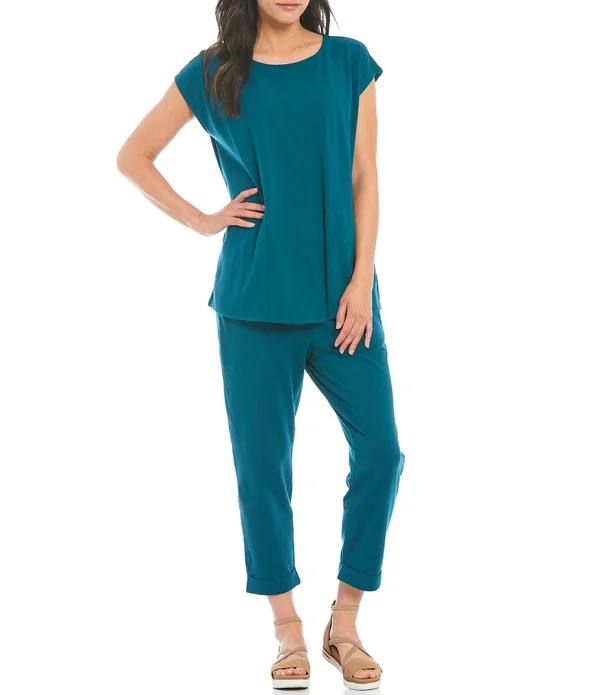 Eileen Fisher Cotton Stretch Slim Pants - XL