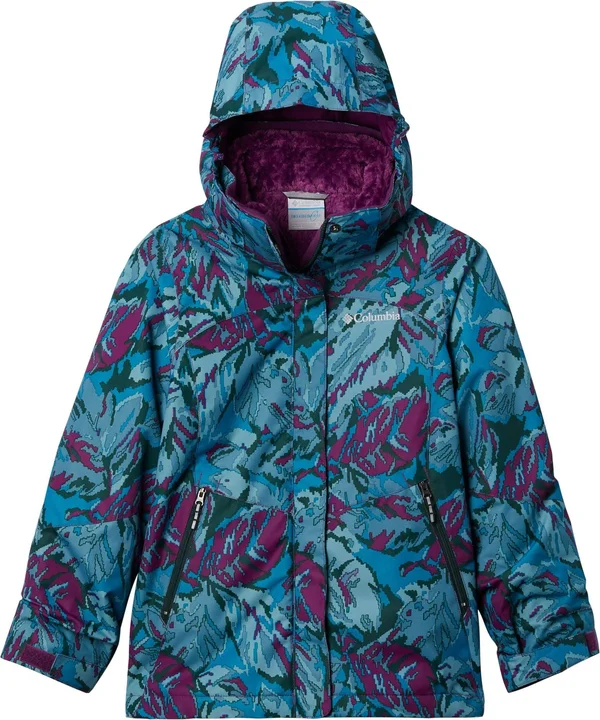 Columbia Girls& Bugaboo II Fleece interchange Jacket - Medium - Plum Leafscape Print