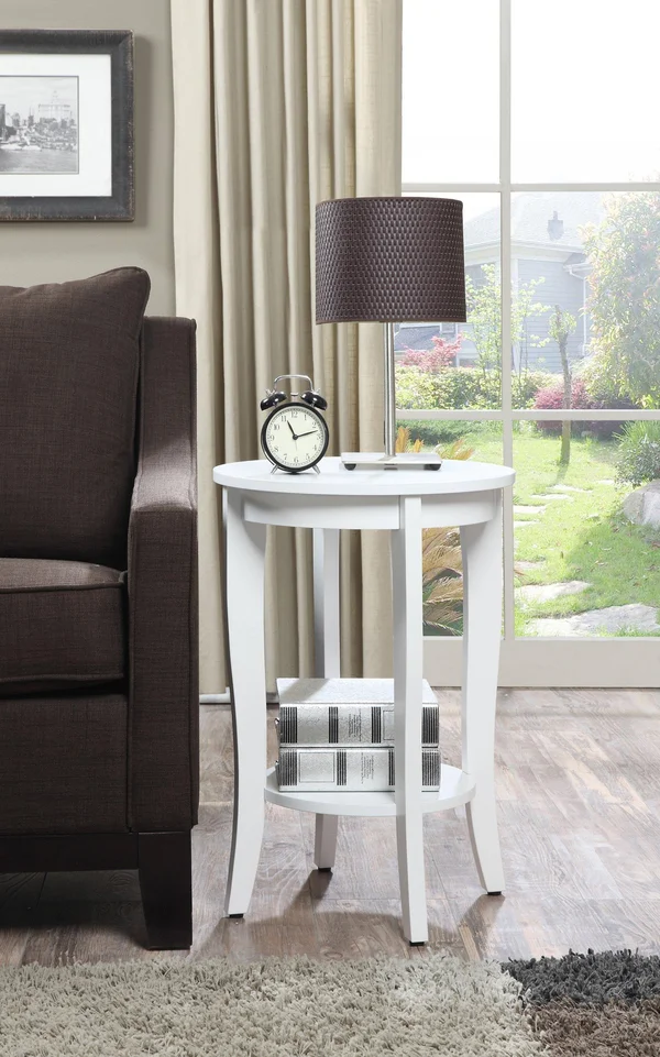 Convenience Concepts American Heritage Round Table - White