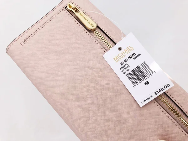 Michael Kors Jet Set Travel Leather Large Trifold Wallet Blossom