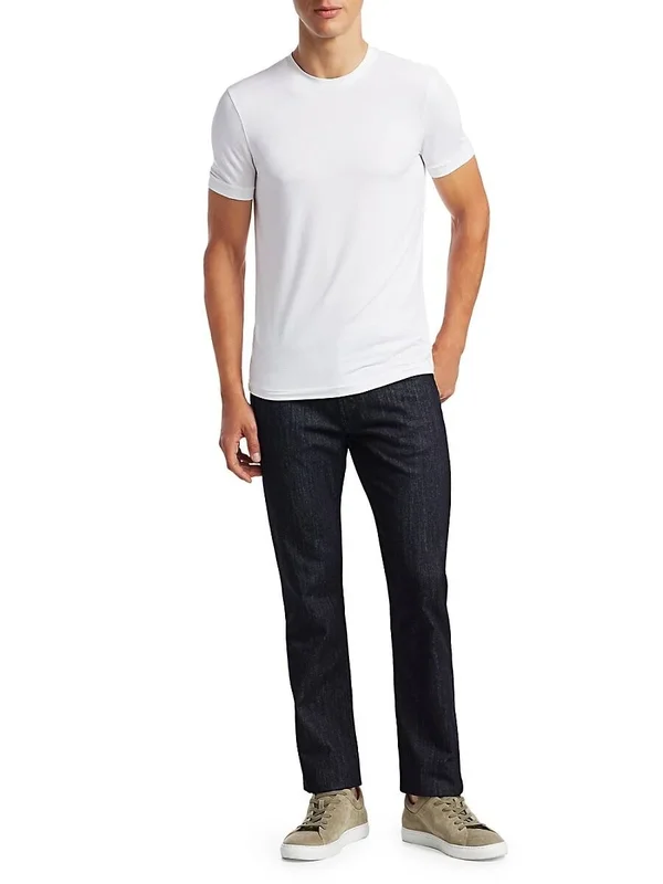 Giorgio Armani Men's Crewneck T-Shirt, White, Men's, 48