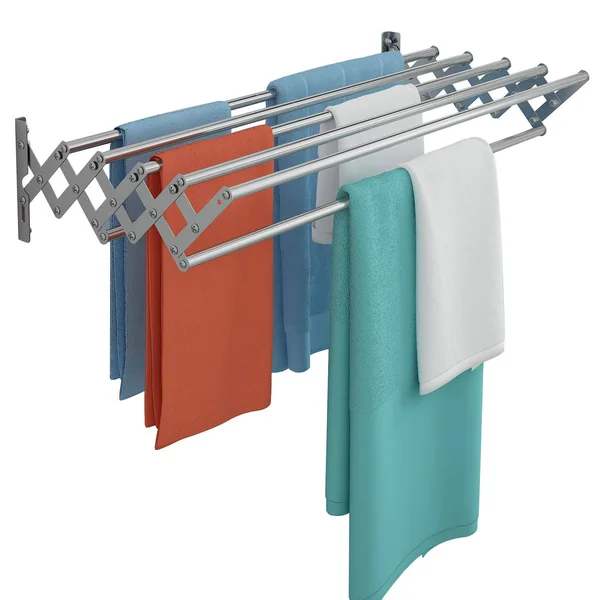 Qurutma Wall Mounted Clothes Drying Rack, Stainless Steel Accordion Retractable Drying Rack for Laundry Room/Bathroom Tower, Easy
