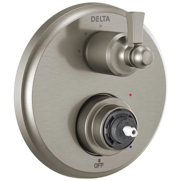 AF Supply - Delta T24856-SSLHP Dorval Traditional 2-Handle Monitor 14 Series Valve Trim with 3 Setting Diverter in Stainless