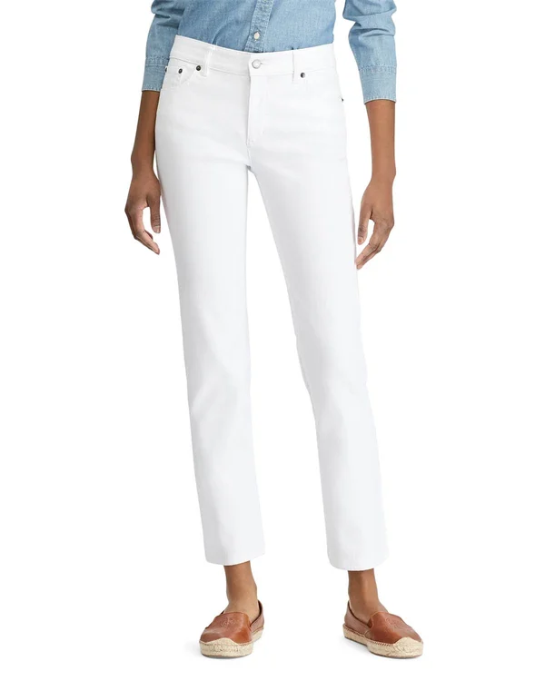 Lauren Ralph Lauren White Slimming Straight Jeans