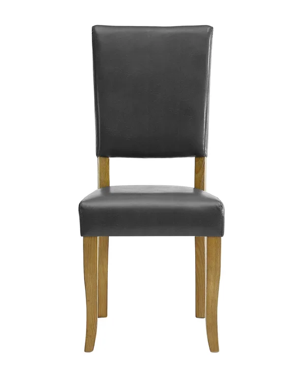 Set of 2 Open Back Parsons Dining Chairs in Charcoal - Charcoal