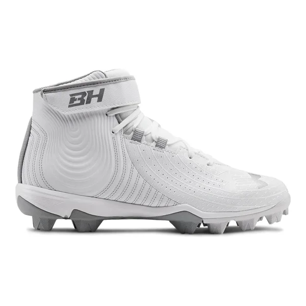 Under Armour Men's Harper 4 Mid RM Baseball Cleats - White, 7.5