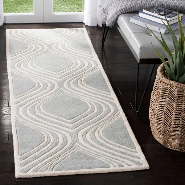 Safavieh 5& x 5& Round Chatham CHT758C Dark Blue - Ivory Rug