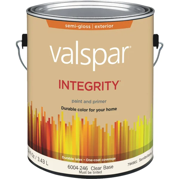 Valspar Integrity Latex Paint and Primer Semi-Gloss Exterior House Paint 004.6004246.007