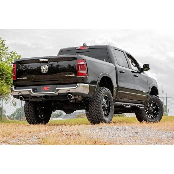 Rough Country Dodge Cab Length Nerf Steps (2019 Ram 1500 Crew Cab, 5& 7x22 Bed)