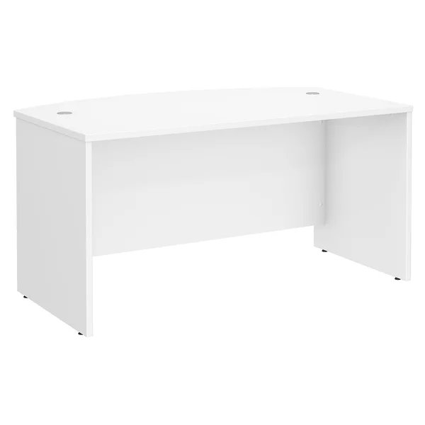 Bush Business Furniture Studio C 60W x 36D Bow Front Desk, White