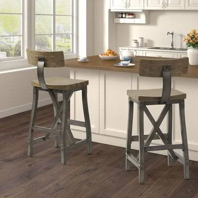 Caseareo Solid Wood Bar & Counter Stool Trent Austin Design Seat Height: Bar Stool (29.5x22 Seat Height) - Seat Color/ Frame