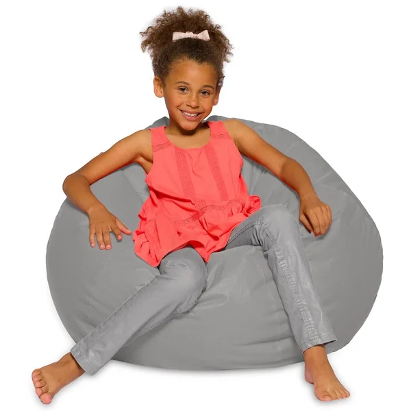 Posh Creations Bean Bag Chair for Kids, Teens, and Adults Includes Removable and Machine Washable COVER, 48in - X-Large, Solid R