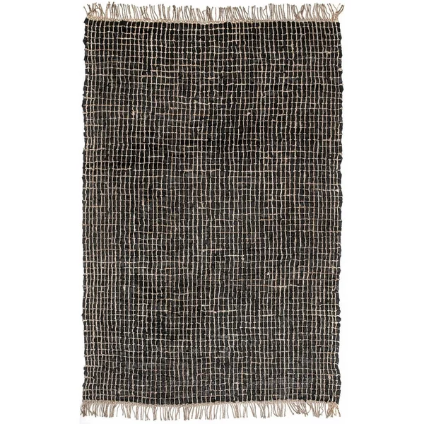nuLOOM Briana Leather and Jute Flatweave Area Rug - 7& 6x22 x 9& 6x22 - Beige