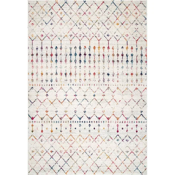 nuLOOM Moroccan Blythe Area Rug - 6& Round, Light Multi