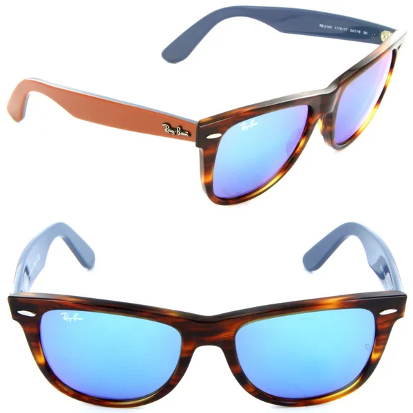Ray-Ban Original Wayfarer Bicolor Sunglasses - Tortoise Frame/Blue Lens