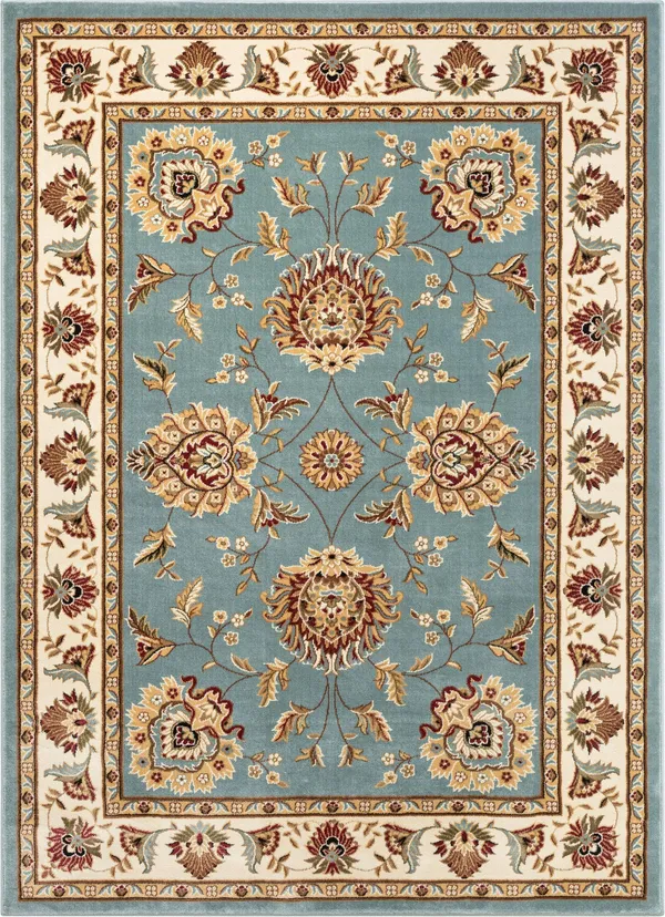 Well Woven Light Blue 6& 7x22 x 9& 3x22 Abbasi Rug Timeless Traditional Rectangle - 3713606-67093