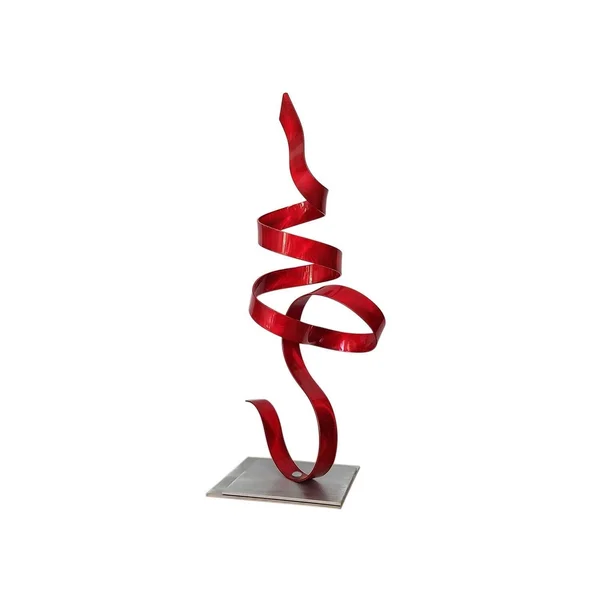 Statements2000 Metal Art Sculpture Modern Centerpiece Table Decor by Jon Allen - Perfect Moment - Blue - 18" x 9" x 5"