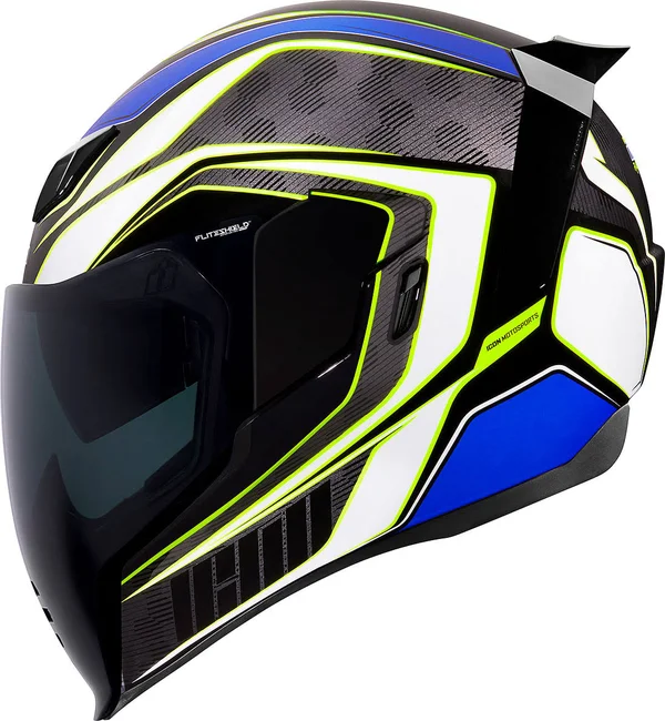 Icon Airflite Raceflite Helmet - Blue/Yellow/Black - M