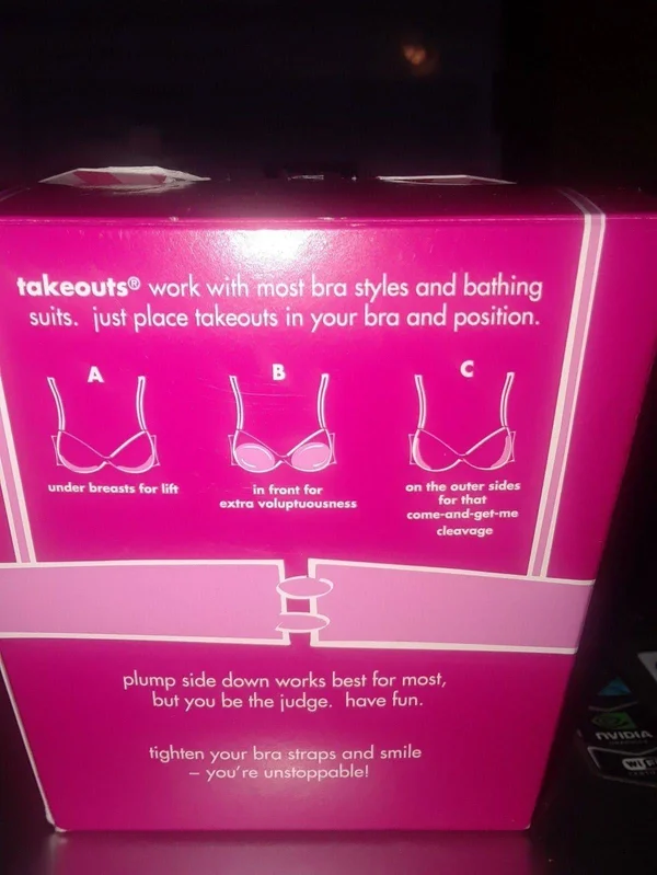 Commando Takeouts Bra Inserts Clear