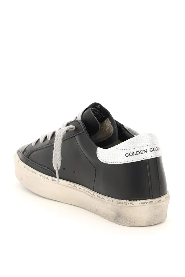 Golden Goose Hi Star Leather Low-top Sneakers, Black, Women's, 42