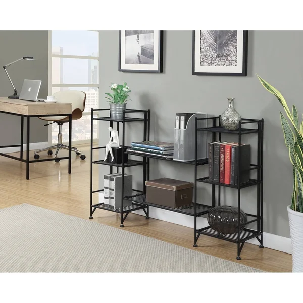 Convenience Concepts Xtra Storage 4 Piece Metal Folding Shelf (White)